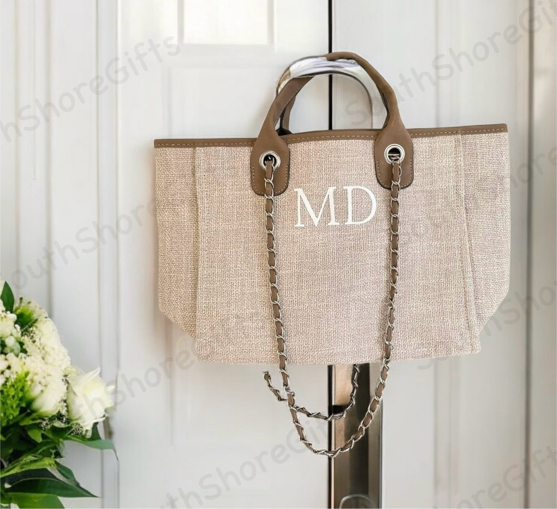 Personalised Beige Tote Bags - 2 Sizes
