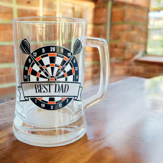 Dartboard Glass Tankard - Options available