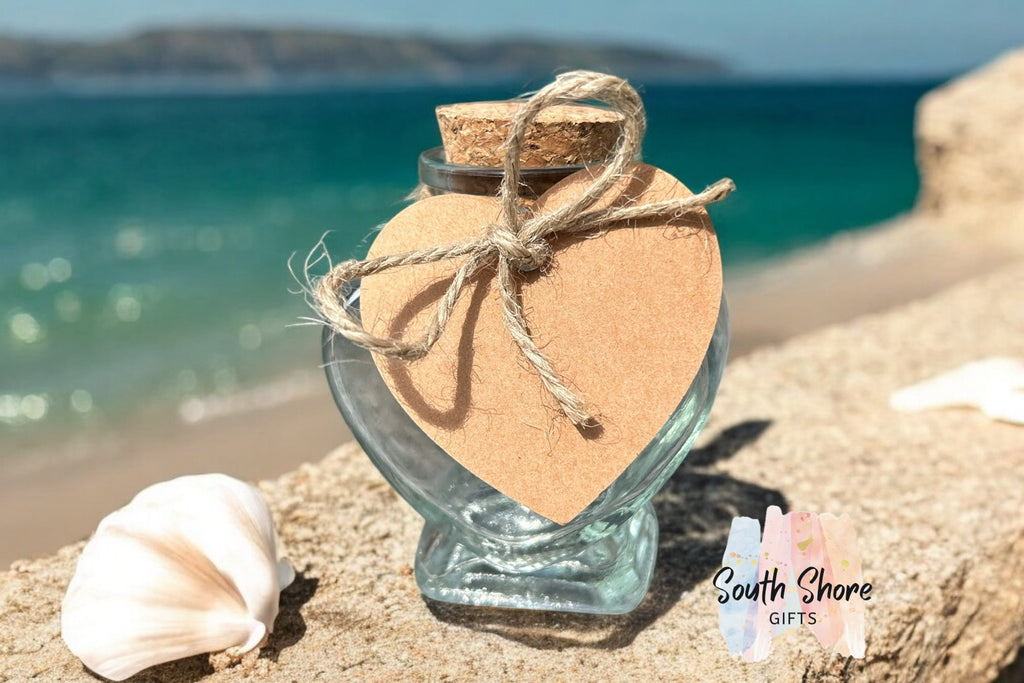 Heart-Shaped Glass Jar with Cork Lid – Keepsake