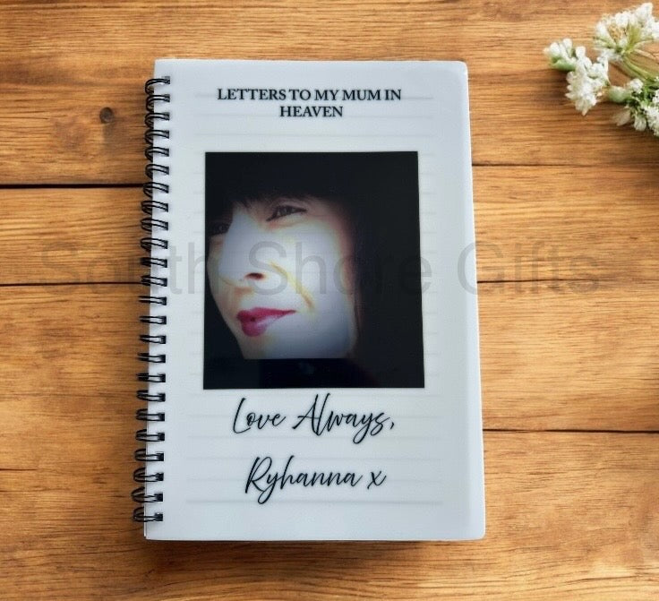 Photo Upload Personalised Letters to Heaven Notebook
