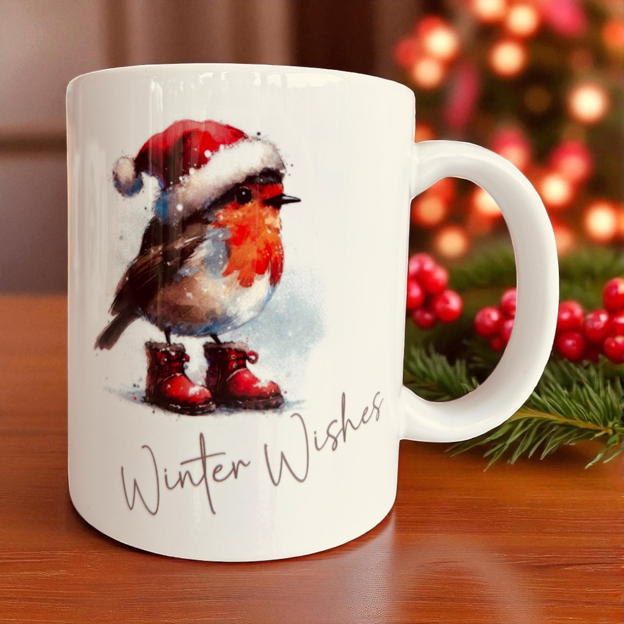 Robin Winter Wishes Mug