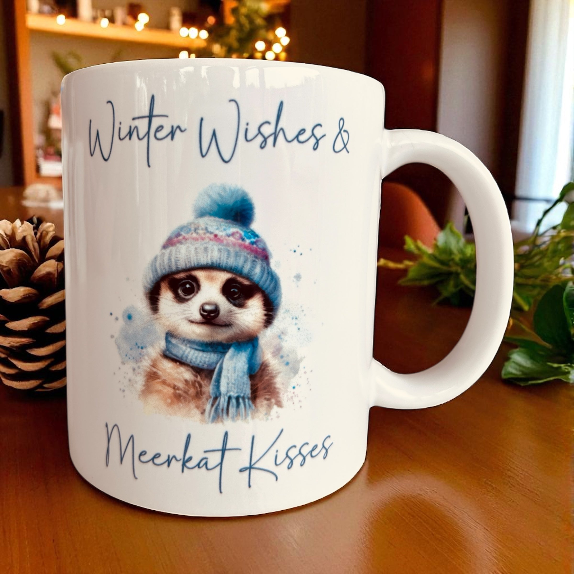 Winter Wishes & Meerkat Kisses Mug