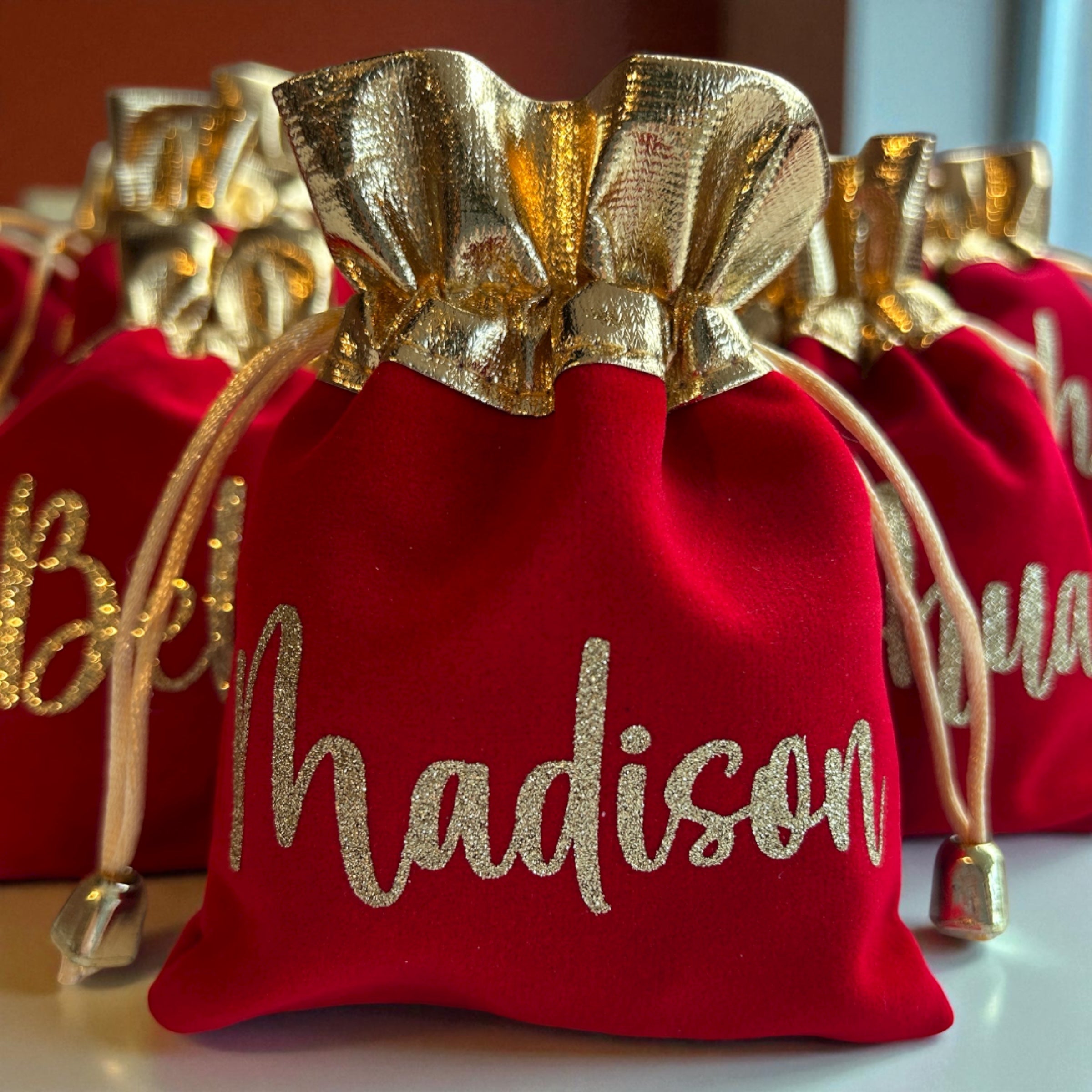 🎁 Personalised Christmas Mini Pouch with Cadbury Chocolate Coins