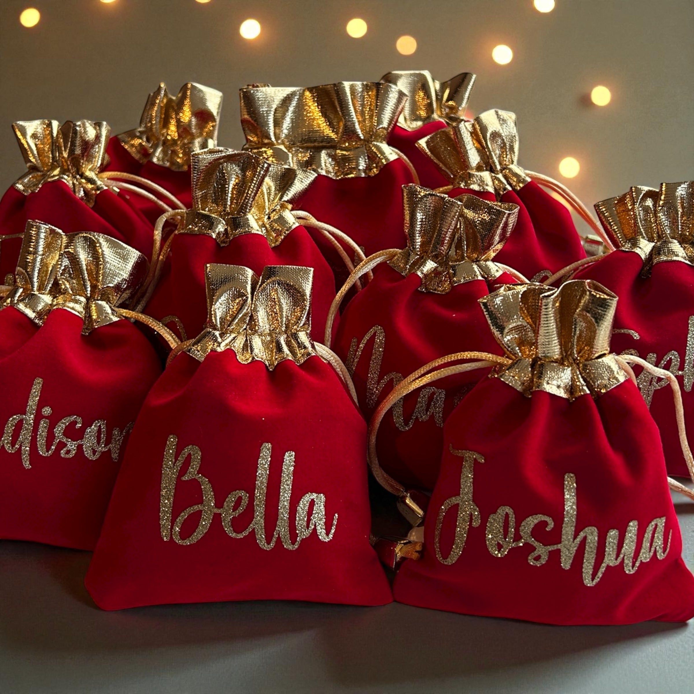 🎁 Personalised Christmas Mini Pouch with Cadbury Chocolate Coins