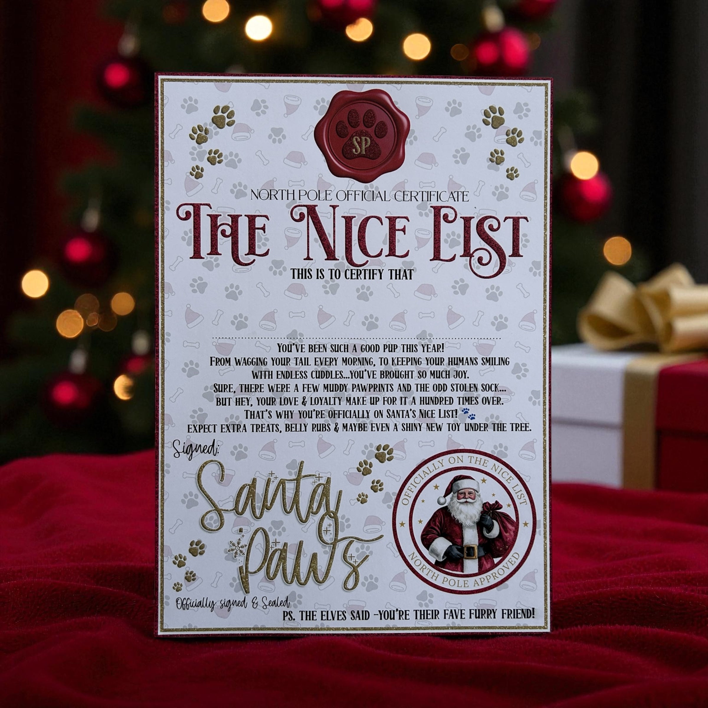 Santa Paws/Claws - Naughty and Nice Lists & Treat Boxes Bundle