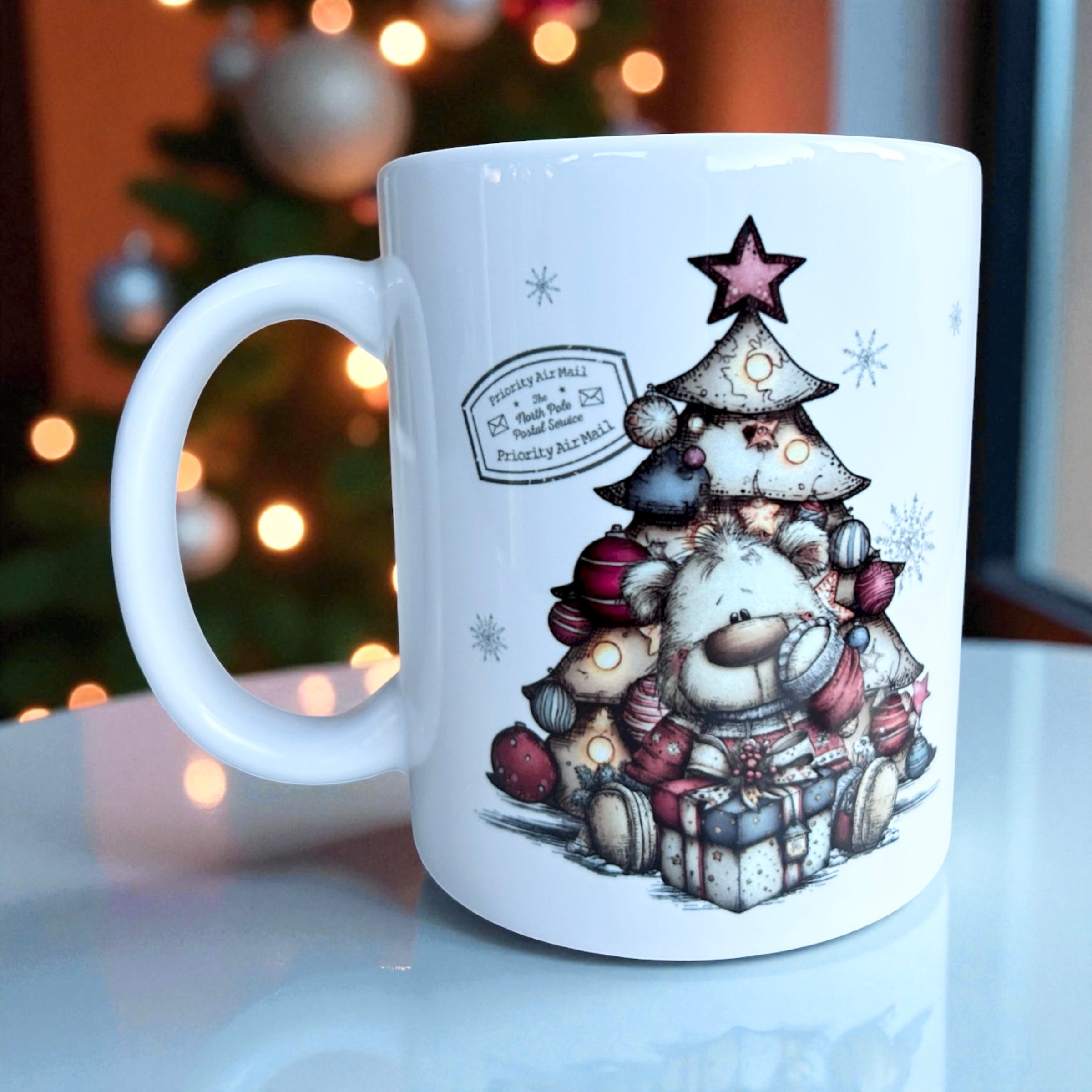 🎄 Cosy Christmas Bear Mug – 11oz Ceramic