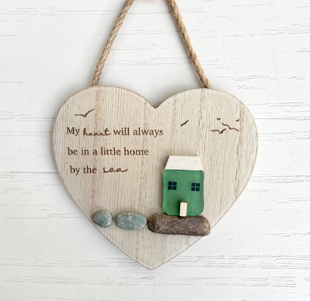 Heart Shaped Seaside Theme Hanging Plaques - 3 Designs