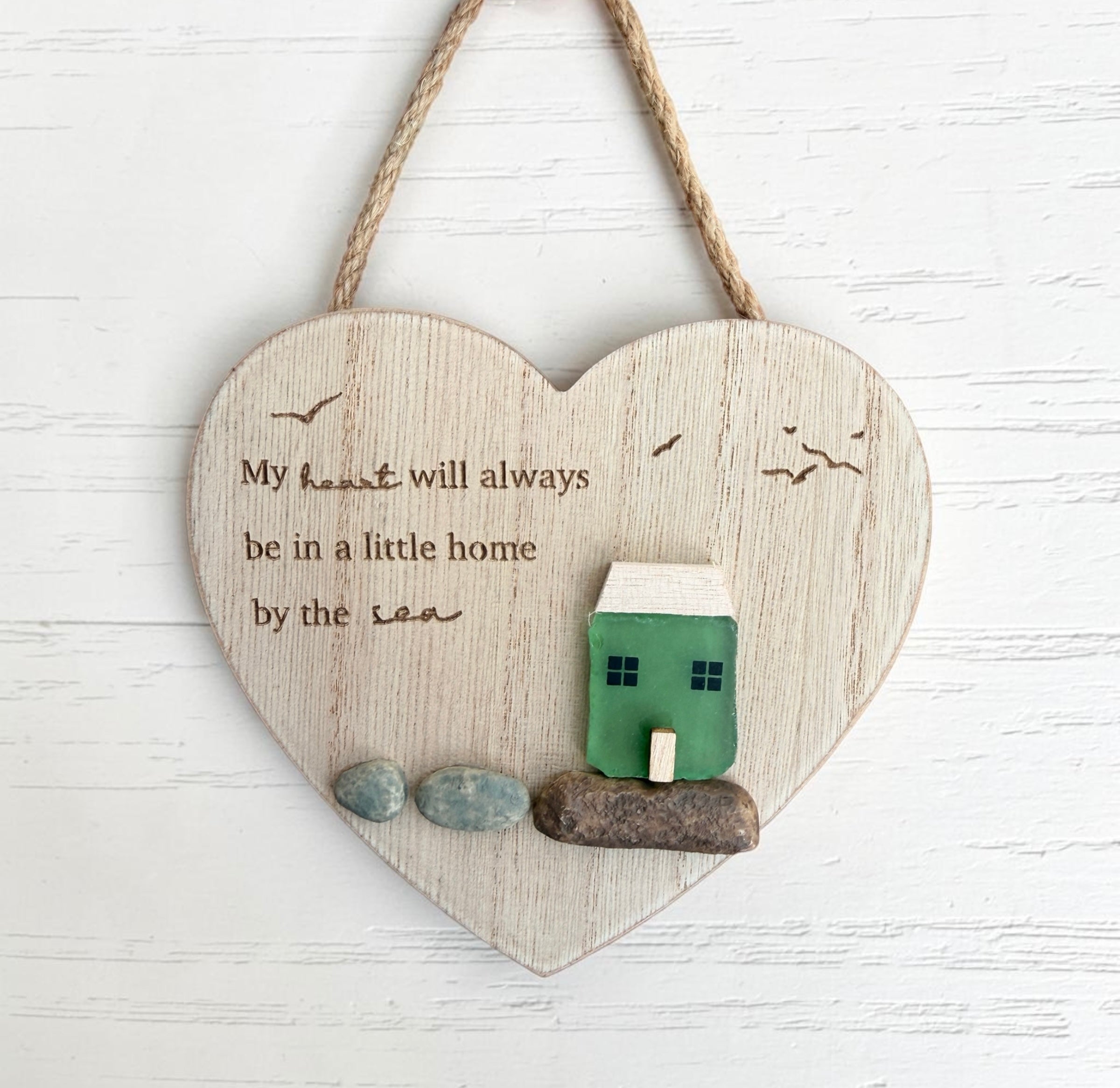 Heart Shaped Seaside Theme Hanging Plaques - 3 Designs