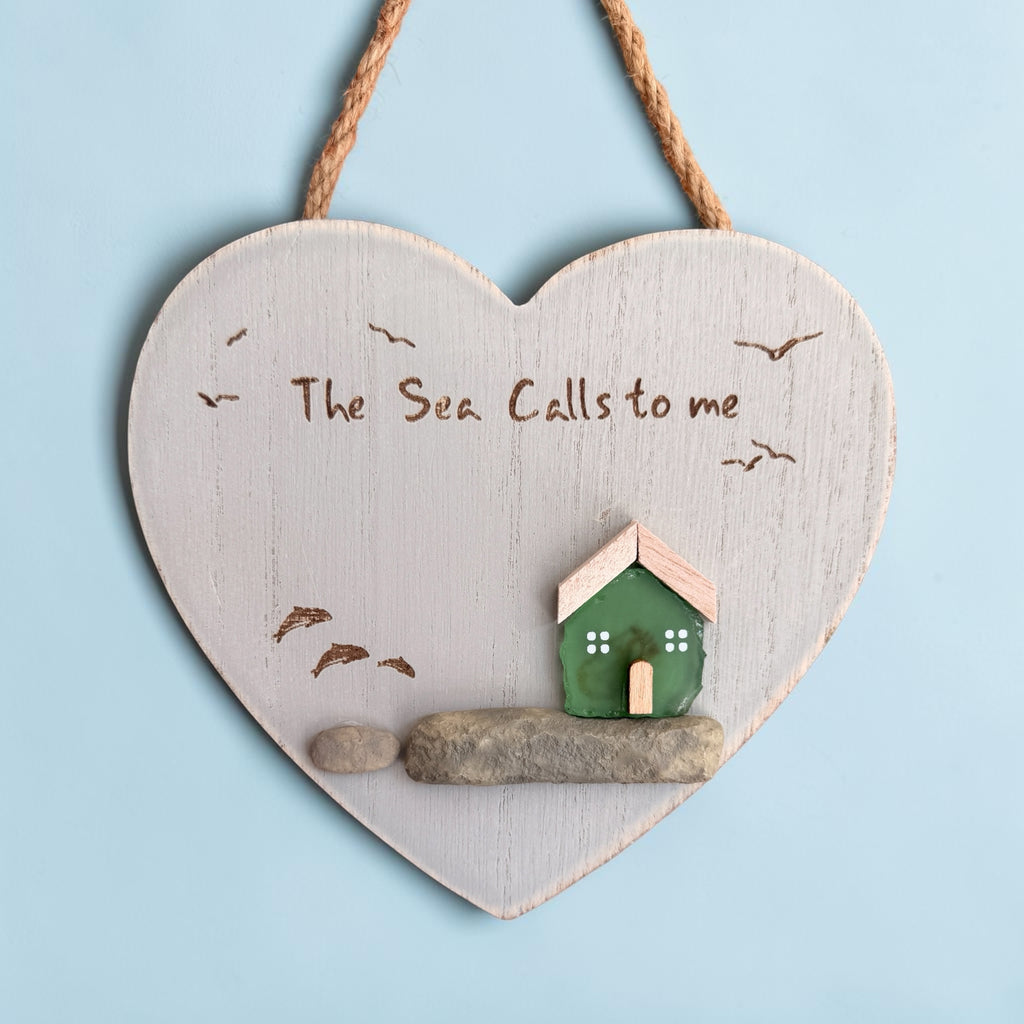 Heart Shaped Seaside Theme Hanging Plaques - 3 Designs