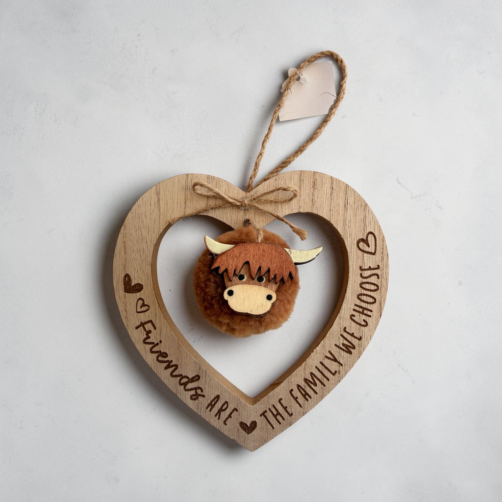 Highland Cow Plaques, 2 Designs 15cm