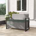 151.5L Storage Garden Bench, with Cushion - Grey