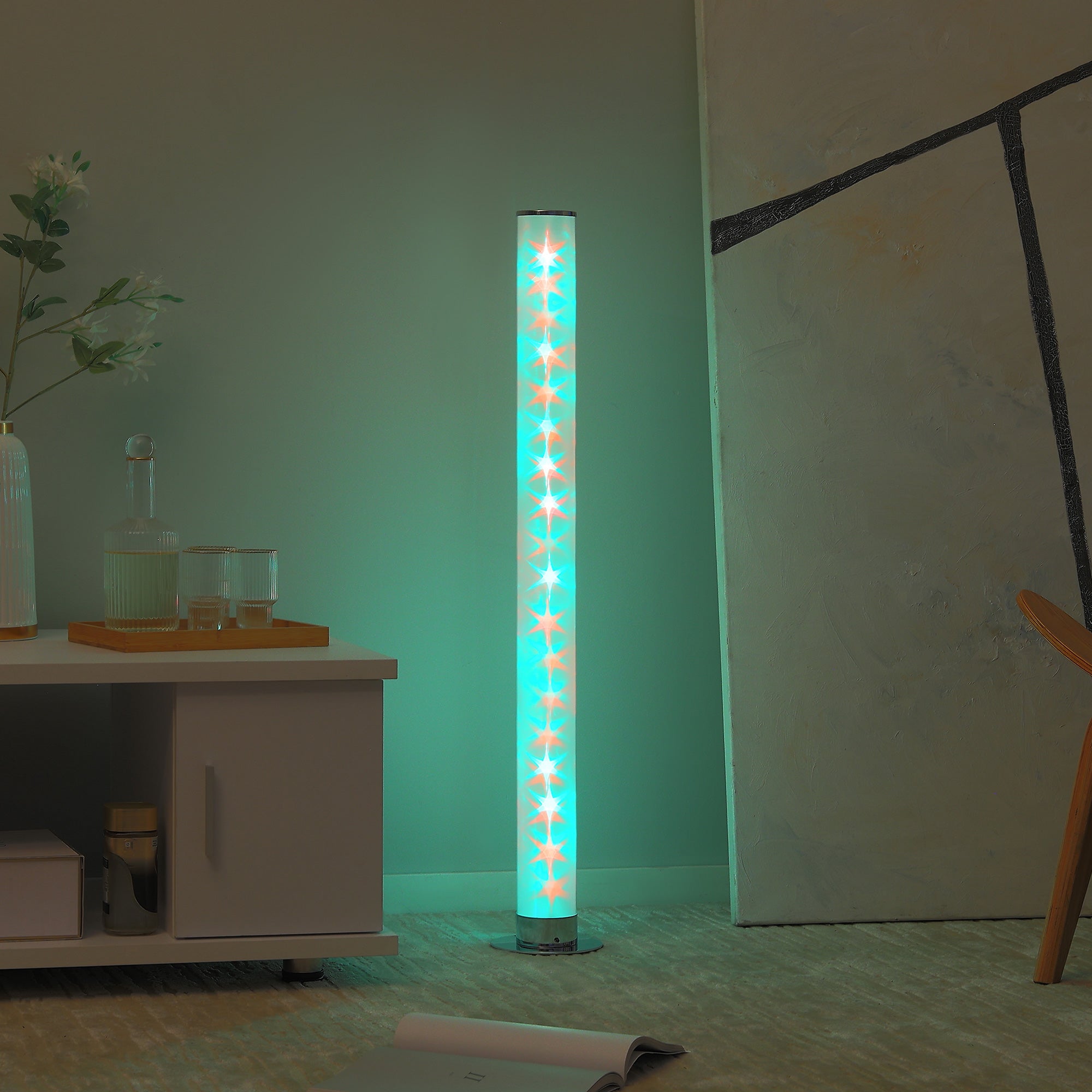 RGB Floor Lamp, Dimmable Corner Lamp with Remote Control