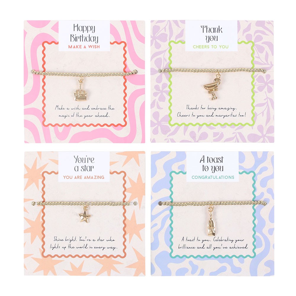 Celebration Cards and Bracelets - 4 To Choose From