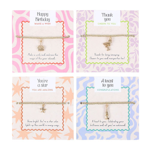 Celebration Cards and Bracelets - 4 To Choose From
