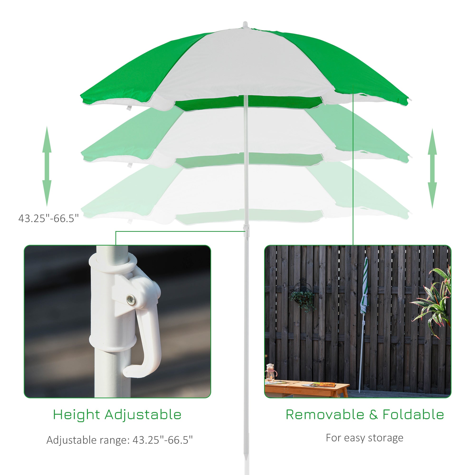 Kids Picnic Table with Benches, Wooden Sand and Water Table, Adjustable Parasol, Storage Bins, for Kids 3-6 Years, Brown