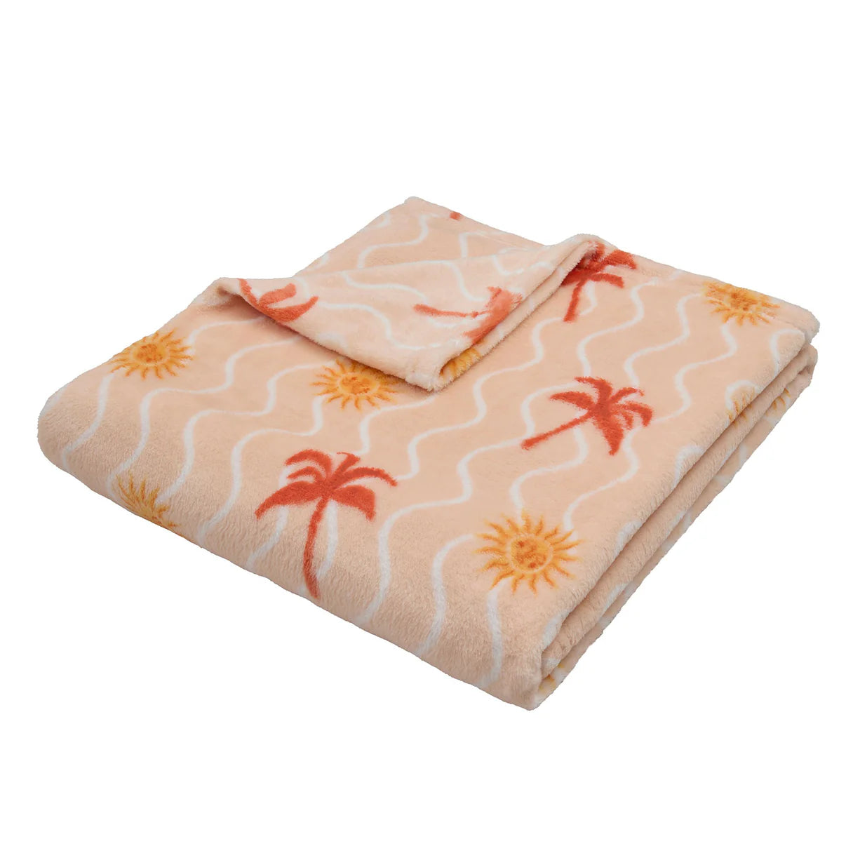 Soleil Throw in Coral/Camel 120 x 150cm