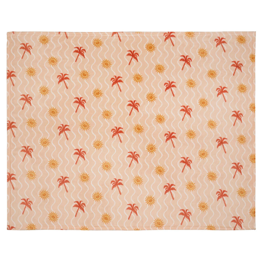 Soleil Throw in Coral/Camel 120 x 150cm