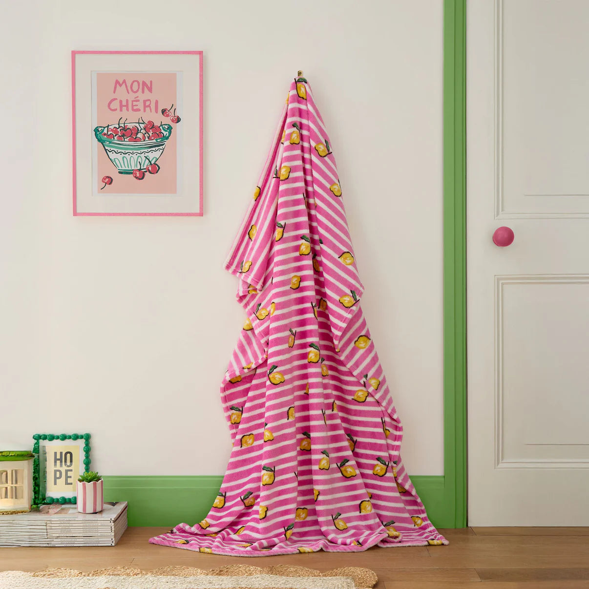Summer Fruits Throw in Pink 120 x 150cm