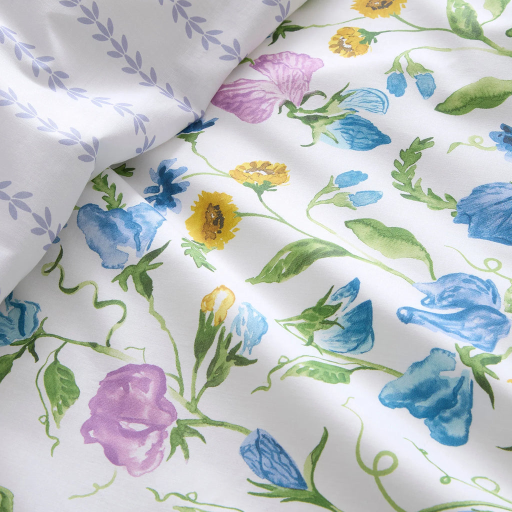 Duvet Cover Set Sweetpea Floral by Dreams & Drapes Design in Lilac