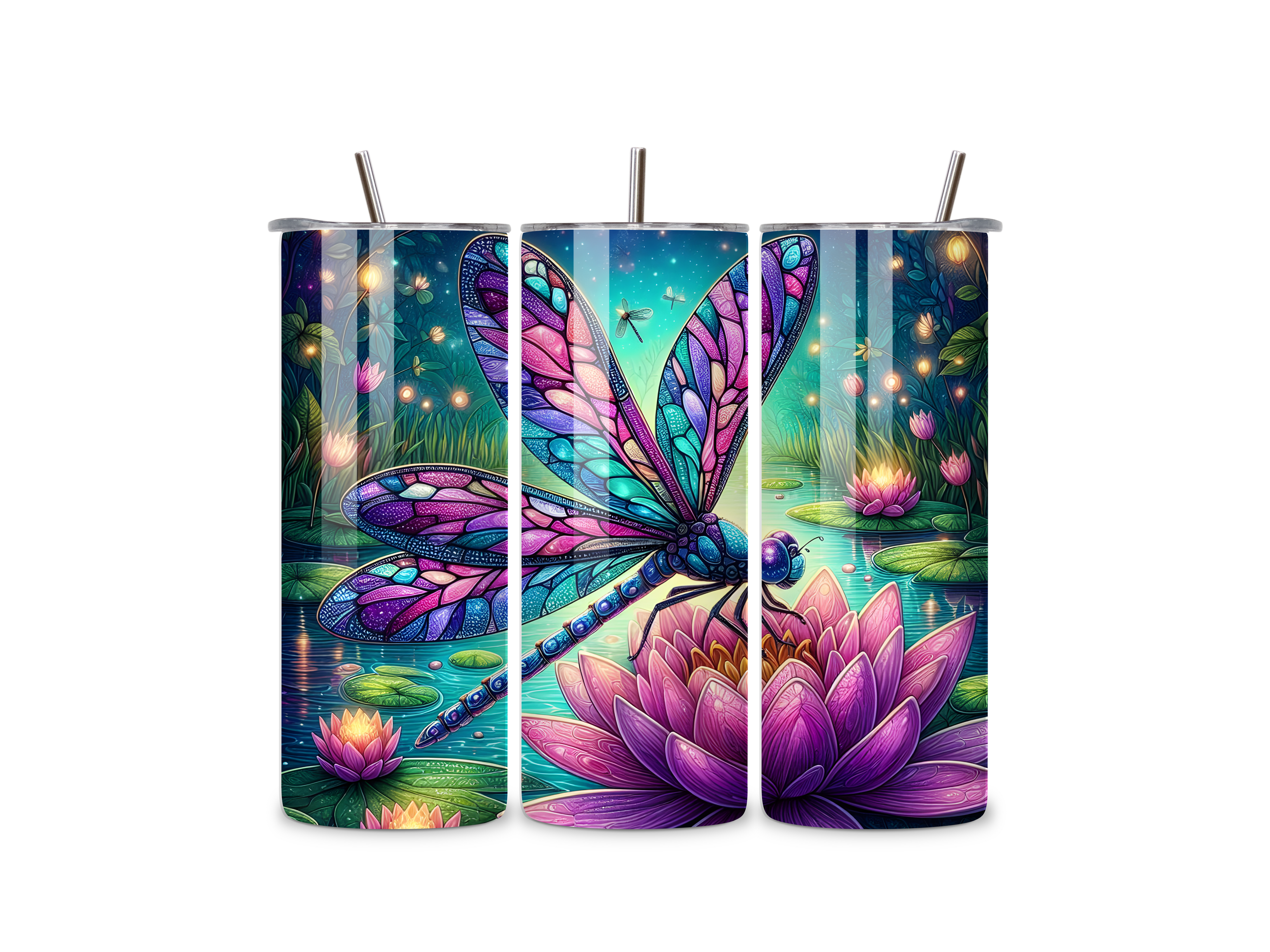 Stainless Dragonfly 20oz Tumbler