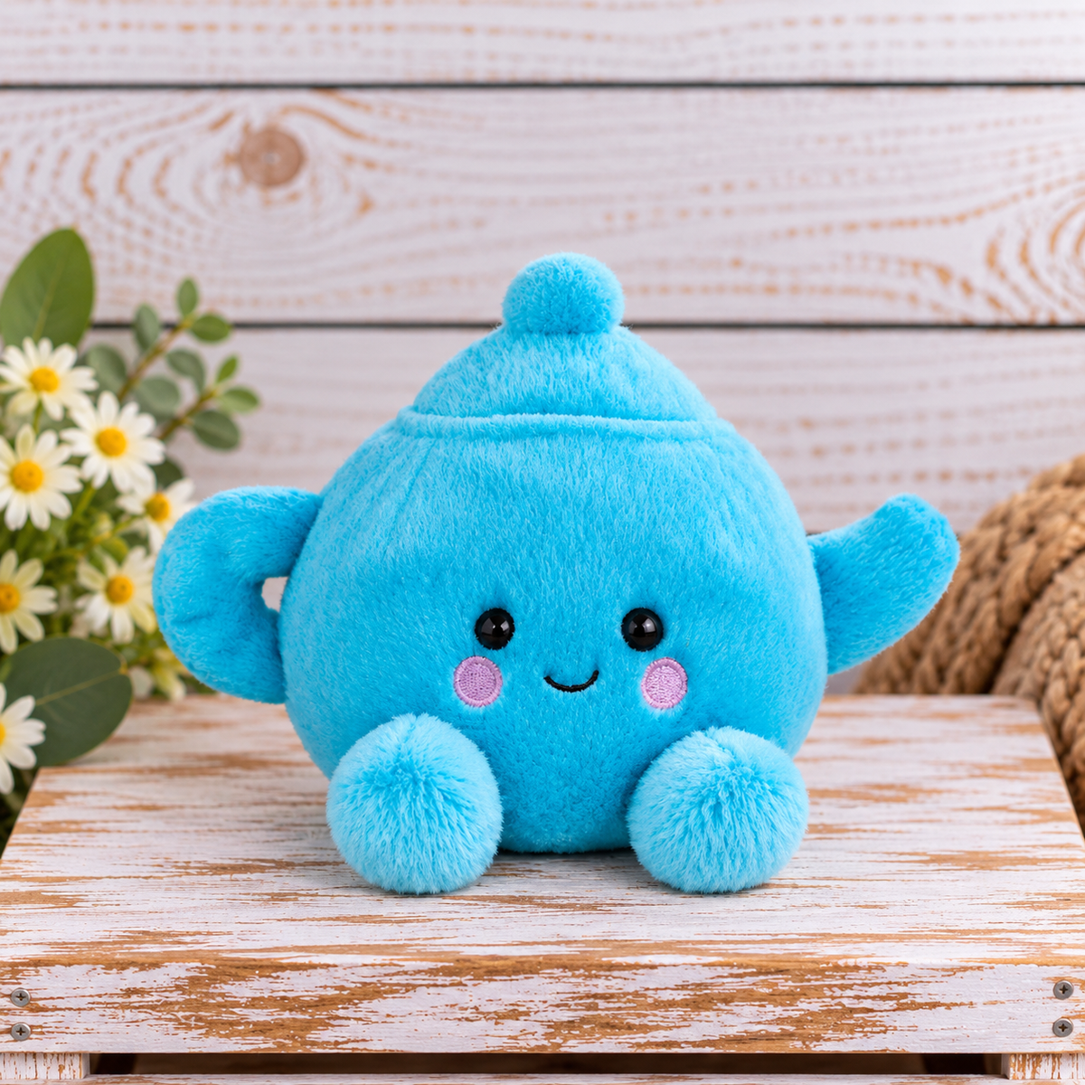 Aurora Palm Pals blue Tilly teapot 13cm plush soft toy