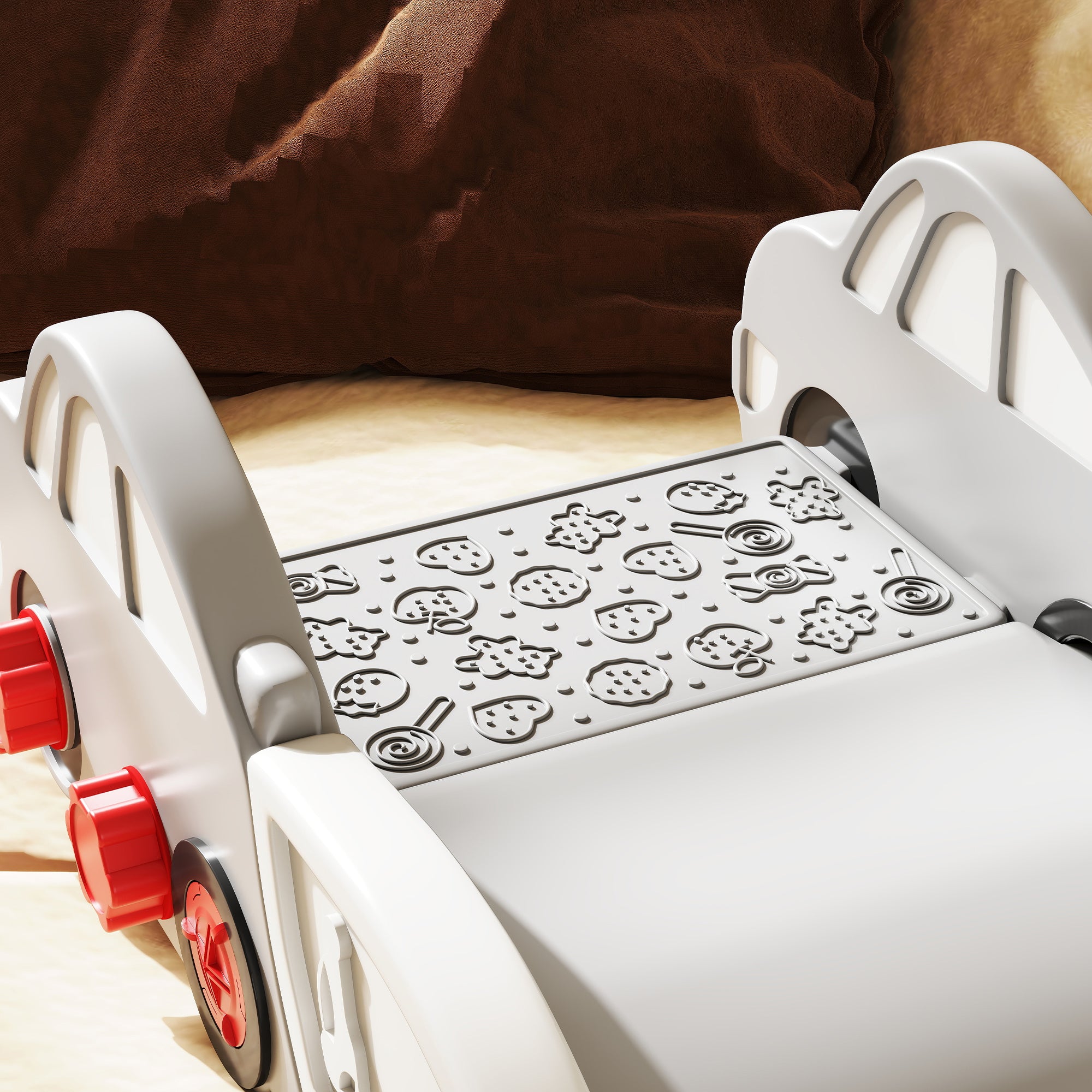 Kids Slide for Bed, Sofa, with Extended Length, Easy to assemble and Store, Grey