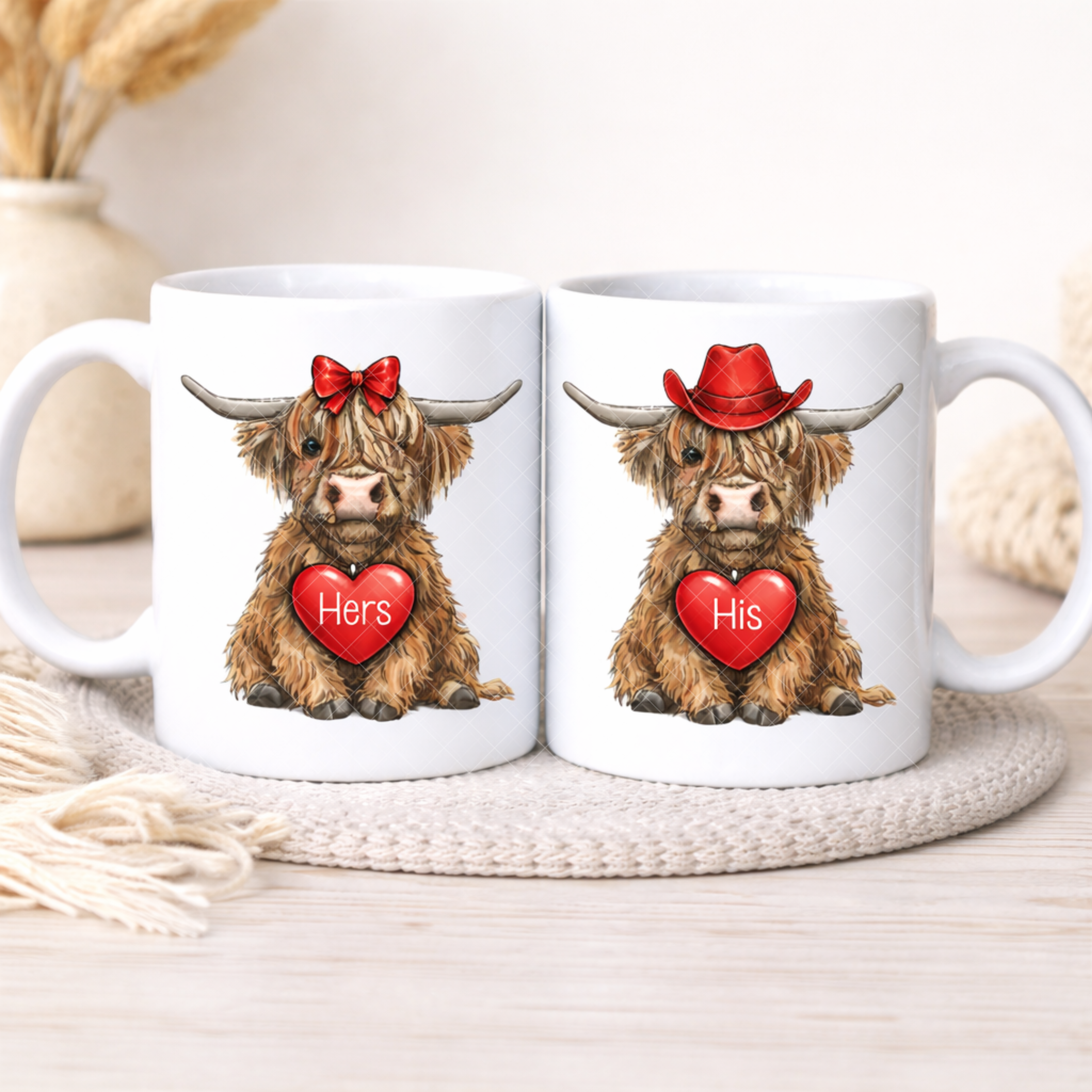 Highland Cow Mug Set