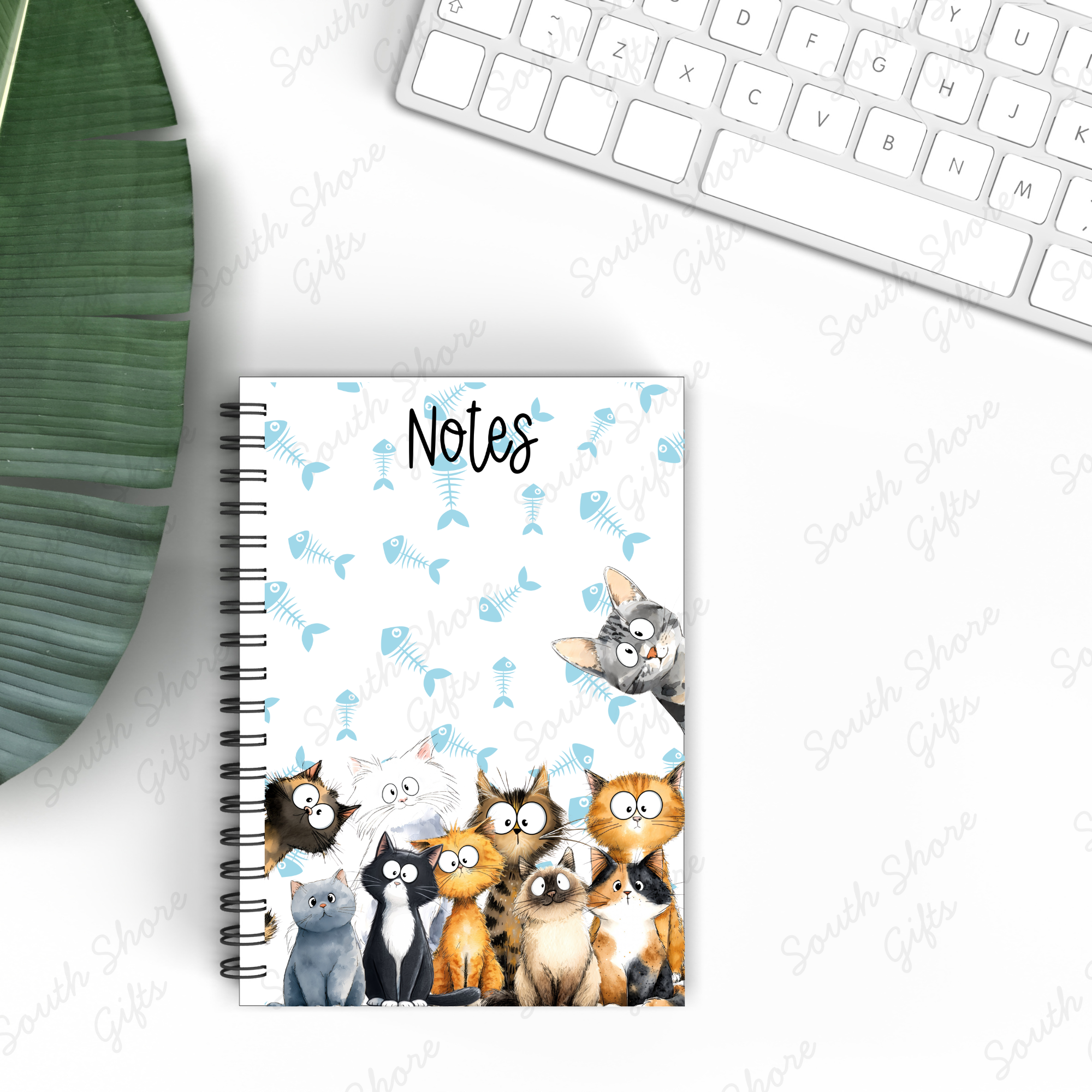 Peek-a-Boo Doodle Cats Notebook A5