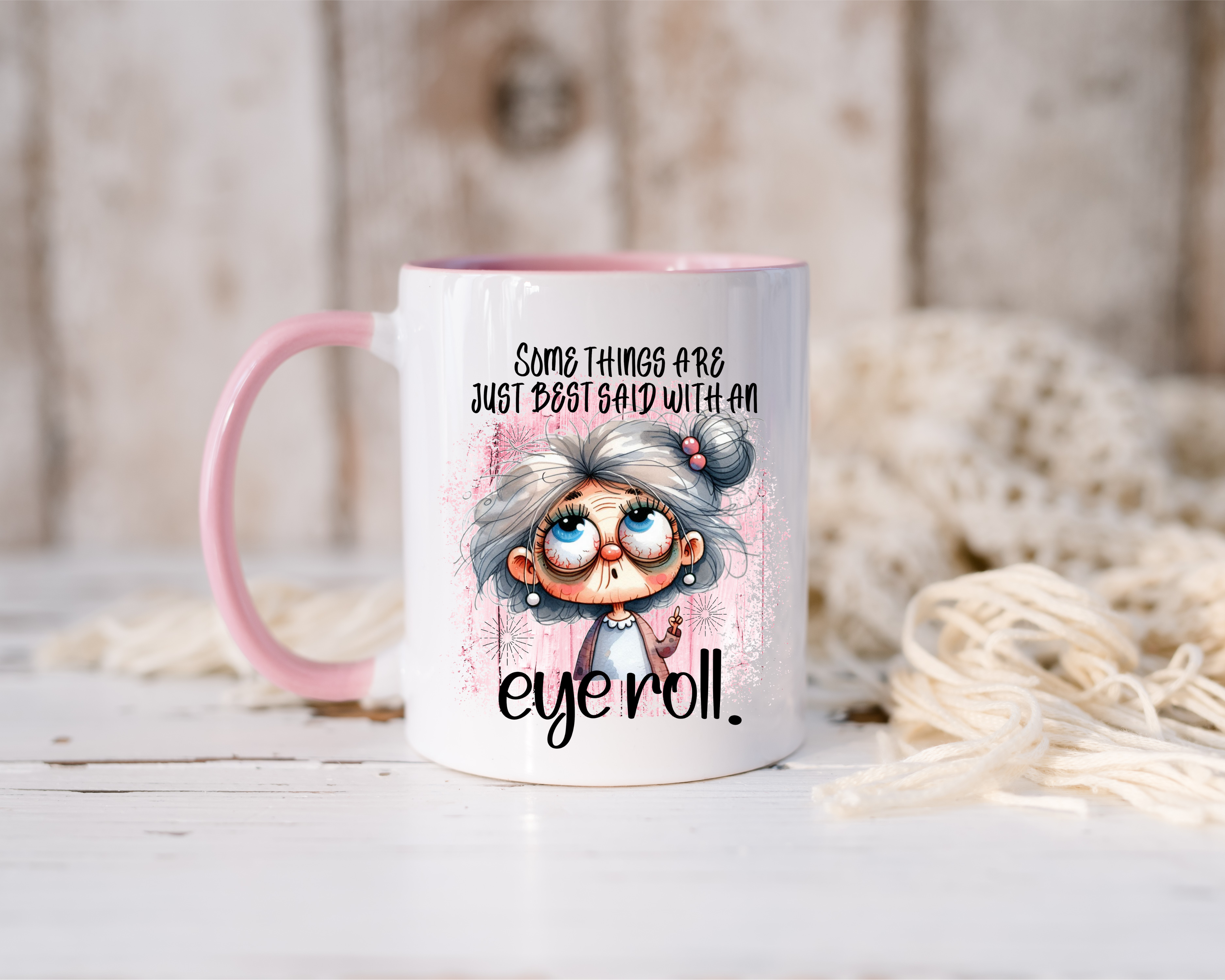 Eye Roll Humour Mug