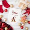 Personalised Pennant Christmas Bear & Initial