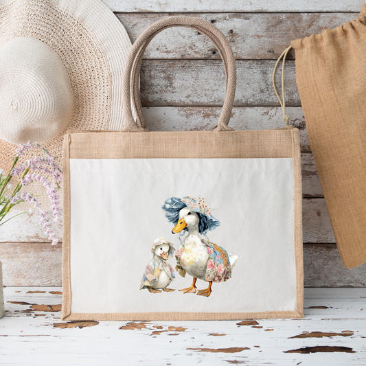Patchwork Designs - Jute Bags - 3 Designs - 2 Sizes