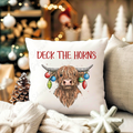 Deck The Horns Festive Cushion