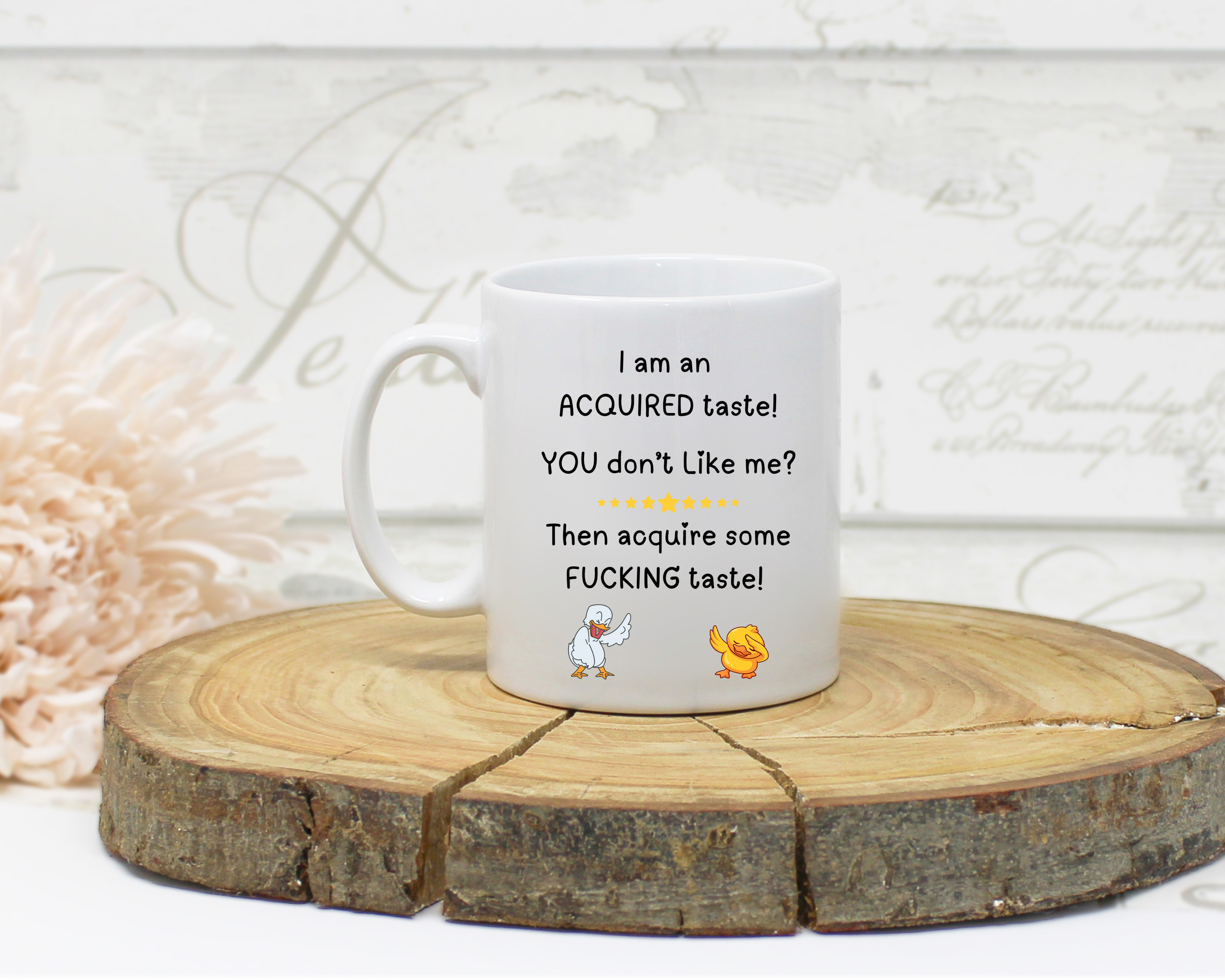 "Acquired Taste" Funny Duck Mug – 11oz Ceramic