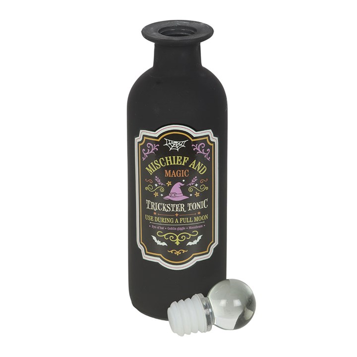 Mischief and Magic Decorative Glass Potion Bottle