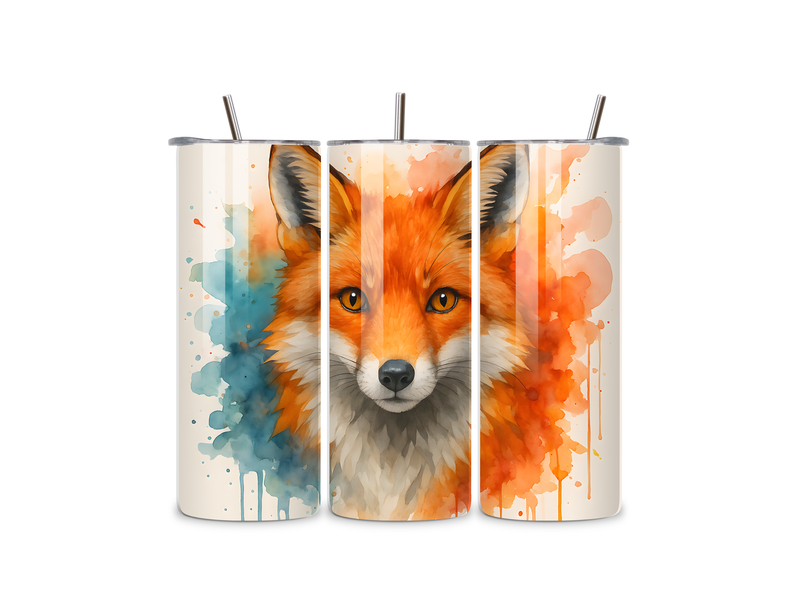 Watercolour Fox 20oz Tumbler