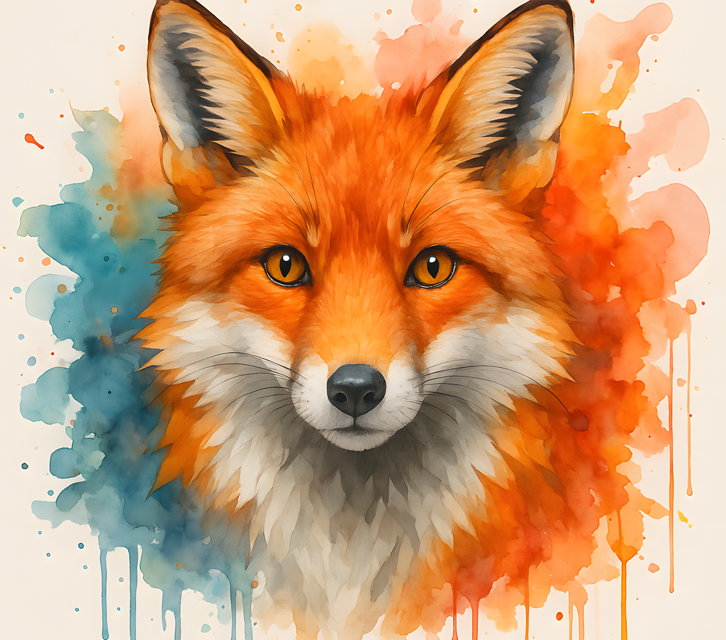 Watercolour Fox 20oz Tumbler