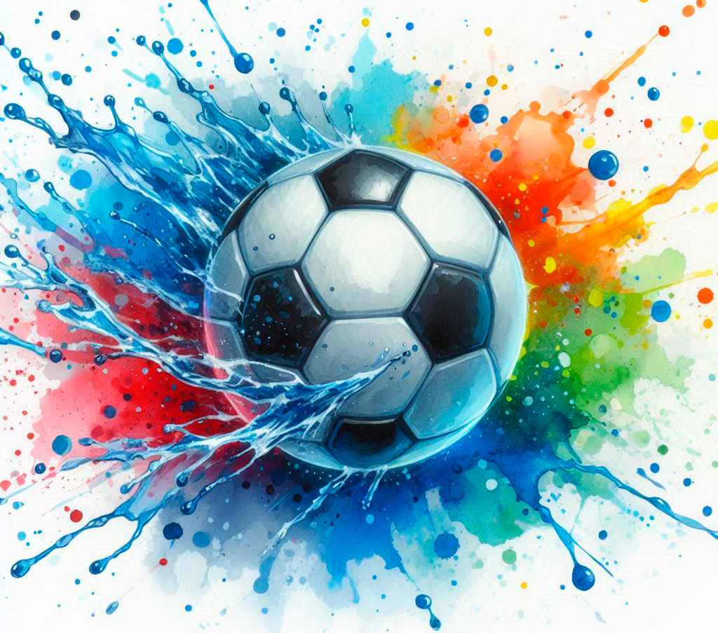 Football Colour Splash 20oz Stainless Steel Skinny Tumbler