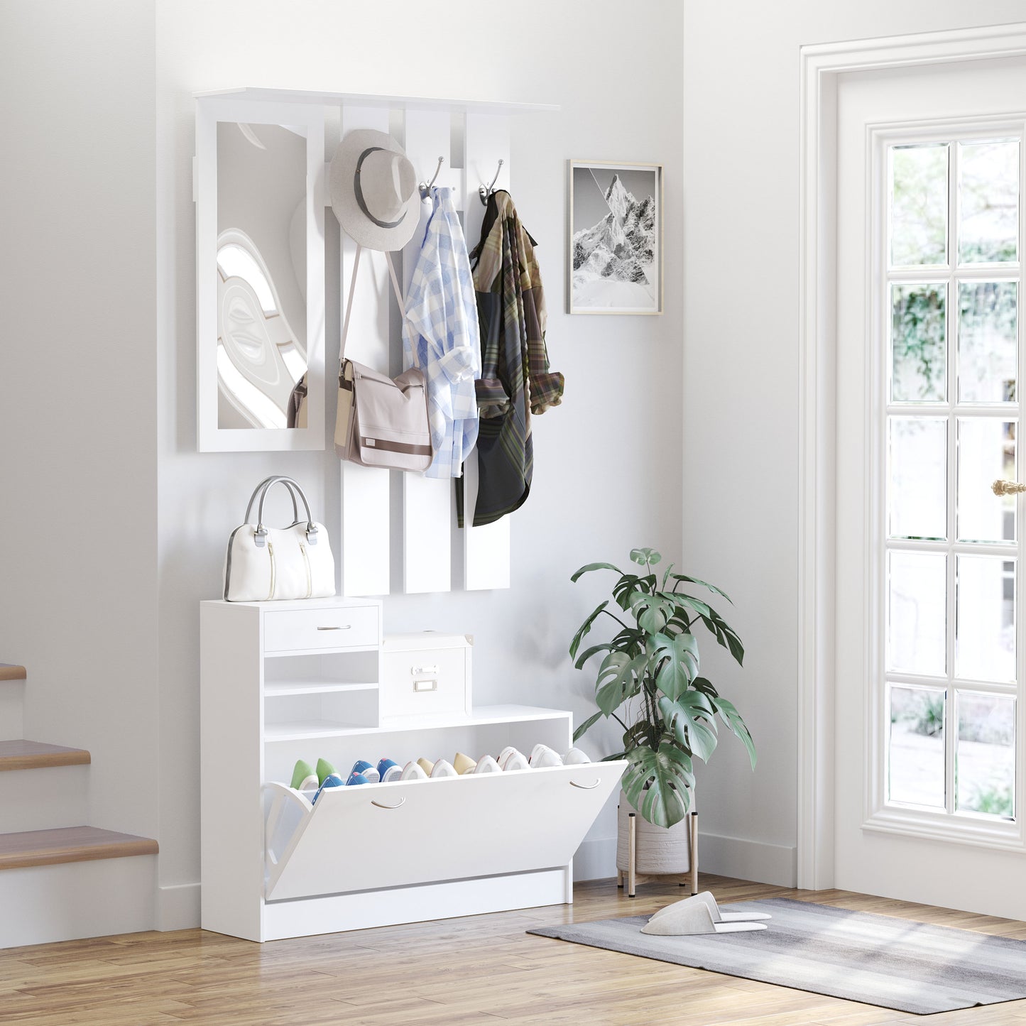 Three-in-One Hallway Storage Set - 3 Colour Options