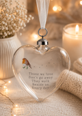 Robin Heart Bauble 8cm