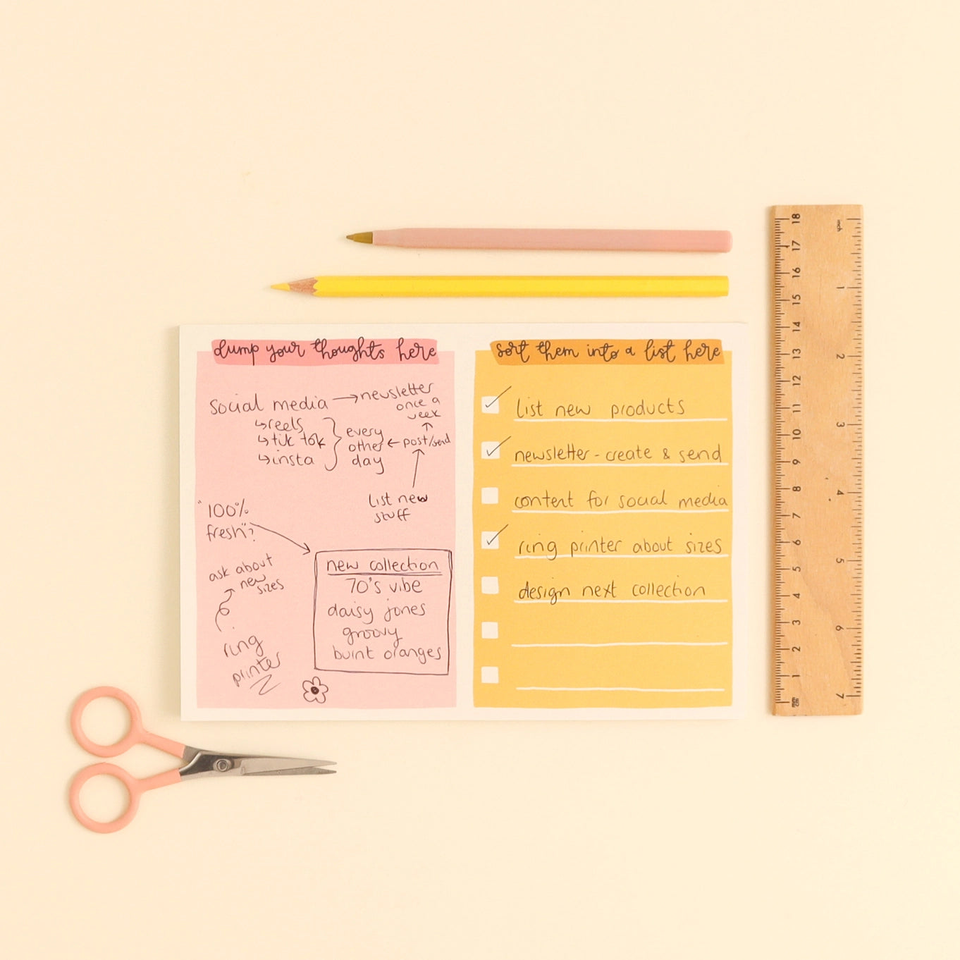 A5 Notepad - Organise Your Thoughts