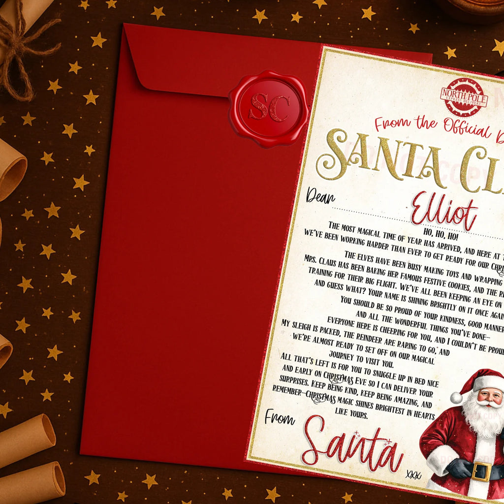 Personalised Letter from Santa Claus & Matching Envelope