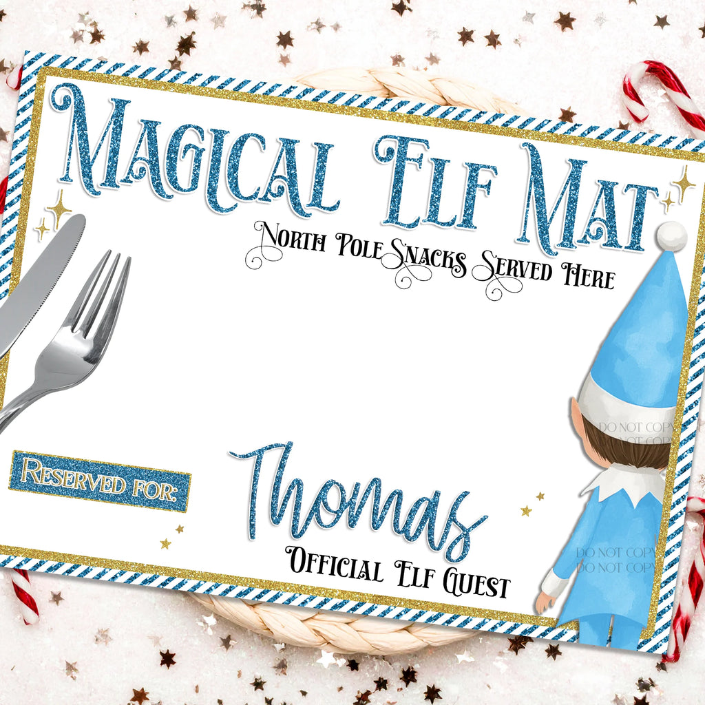 Magical Elf Personalised Placemat - 3 Colour Options