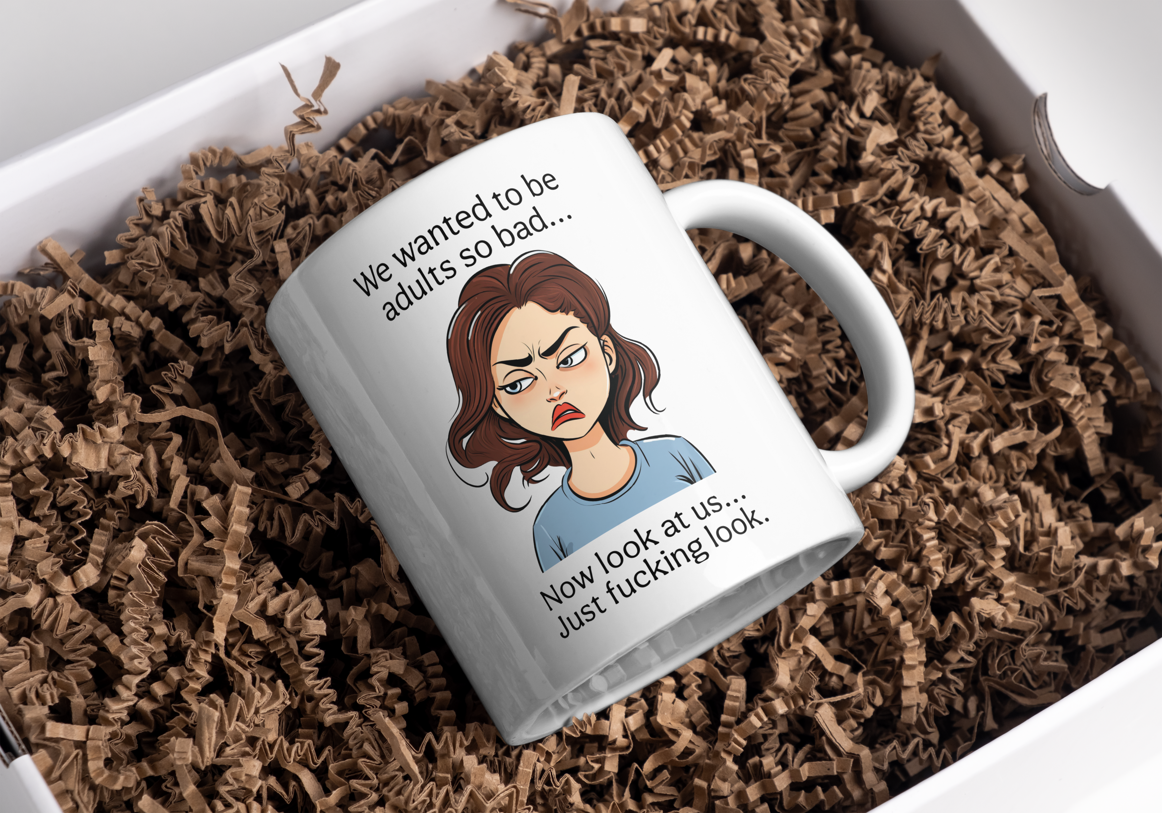 Wanted To Be Adults Humour Mug