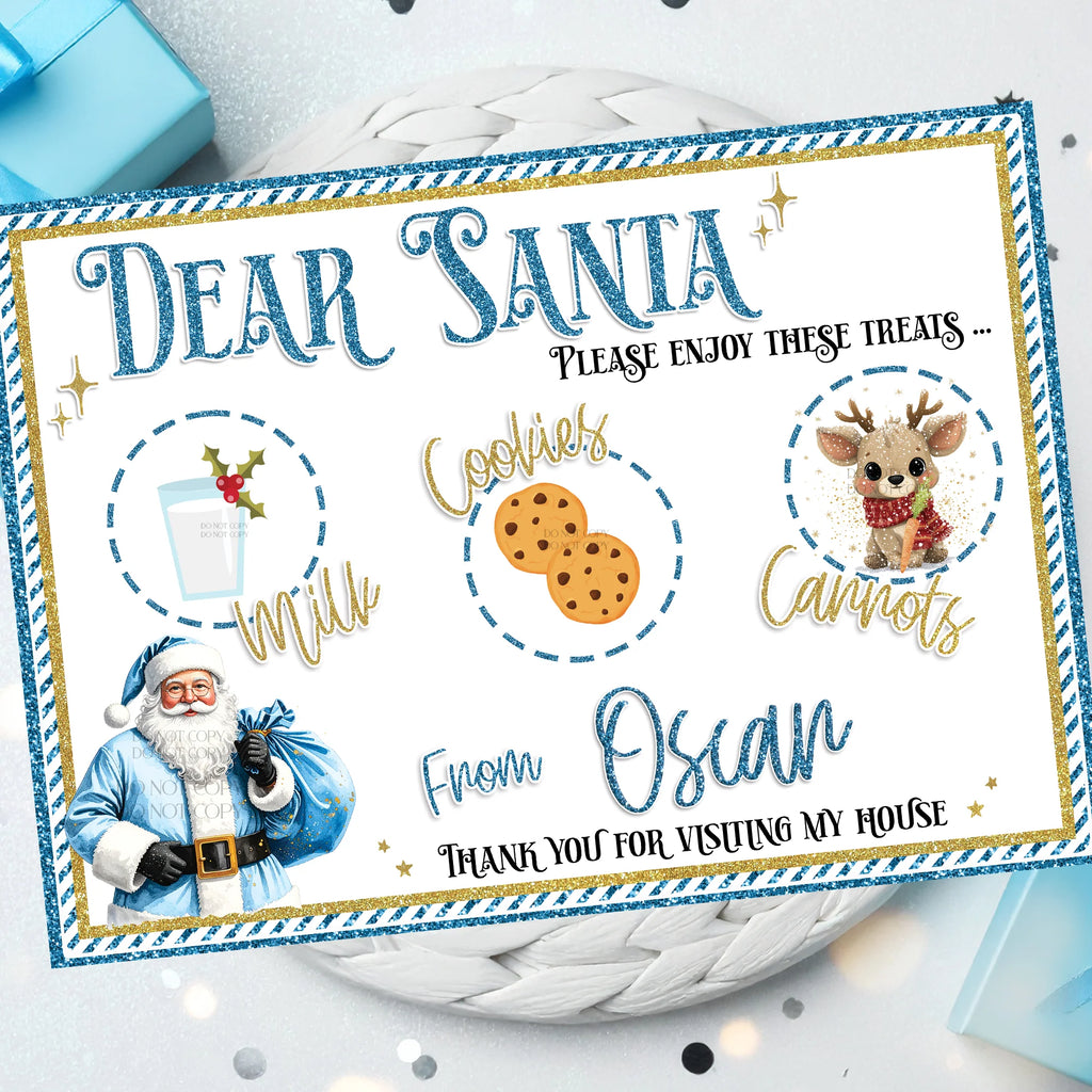 Christmas Eve Personalised Placemat – Premium Faux Leather - 3 Colour Options