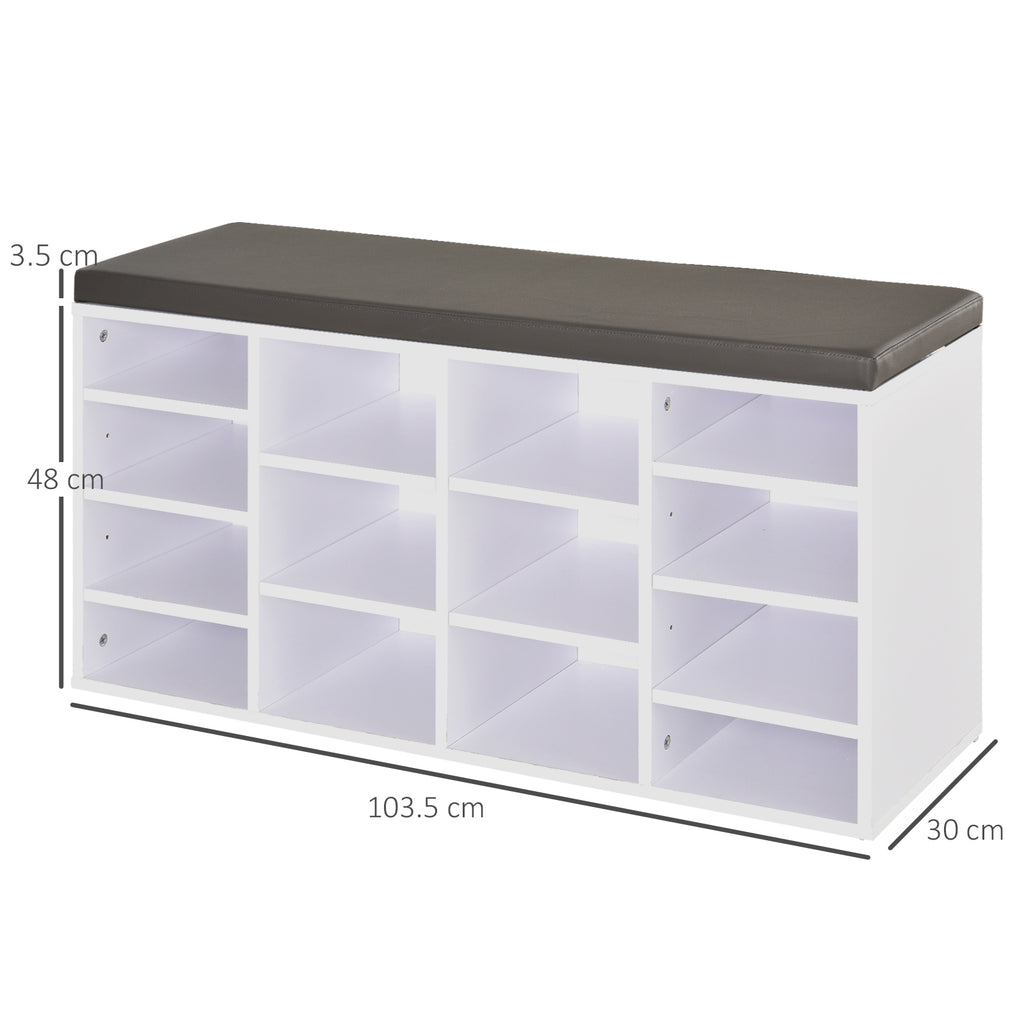 Multi Storie Shoe Rack Multi-Storage Shoe Rack w/ 14 Compartments & Cushion – SOUTH SHORE GIFTS