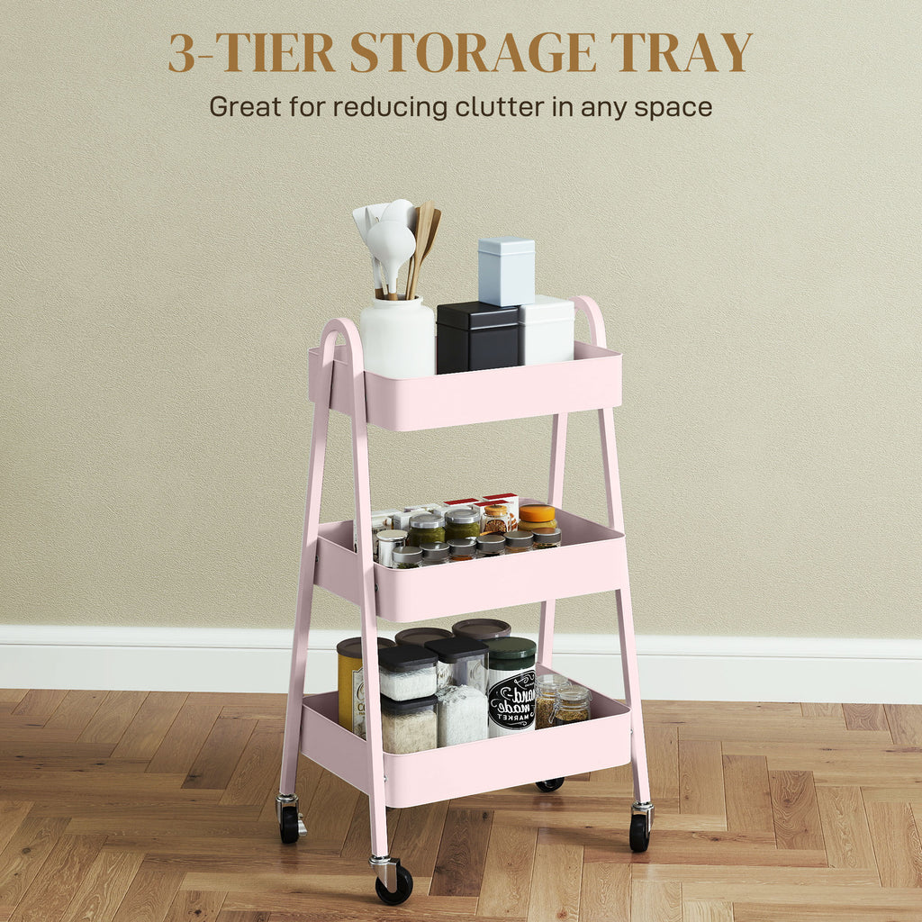 Three-Tier Storage Trolley - 3 Colour Options