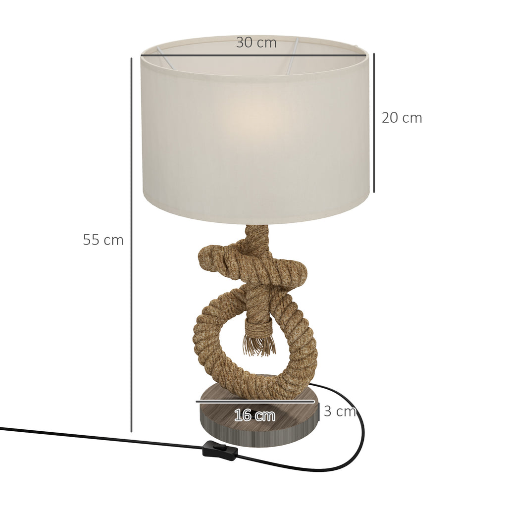 Nautical LED Table Lamp with USB Charging Port