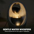 SMALL Water Feature with 2-Tier Bowls, Garden Water Fountain with Pump and LED Lights, Resin Cascading Waterfall