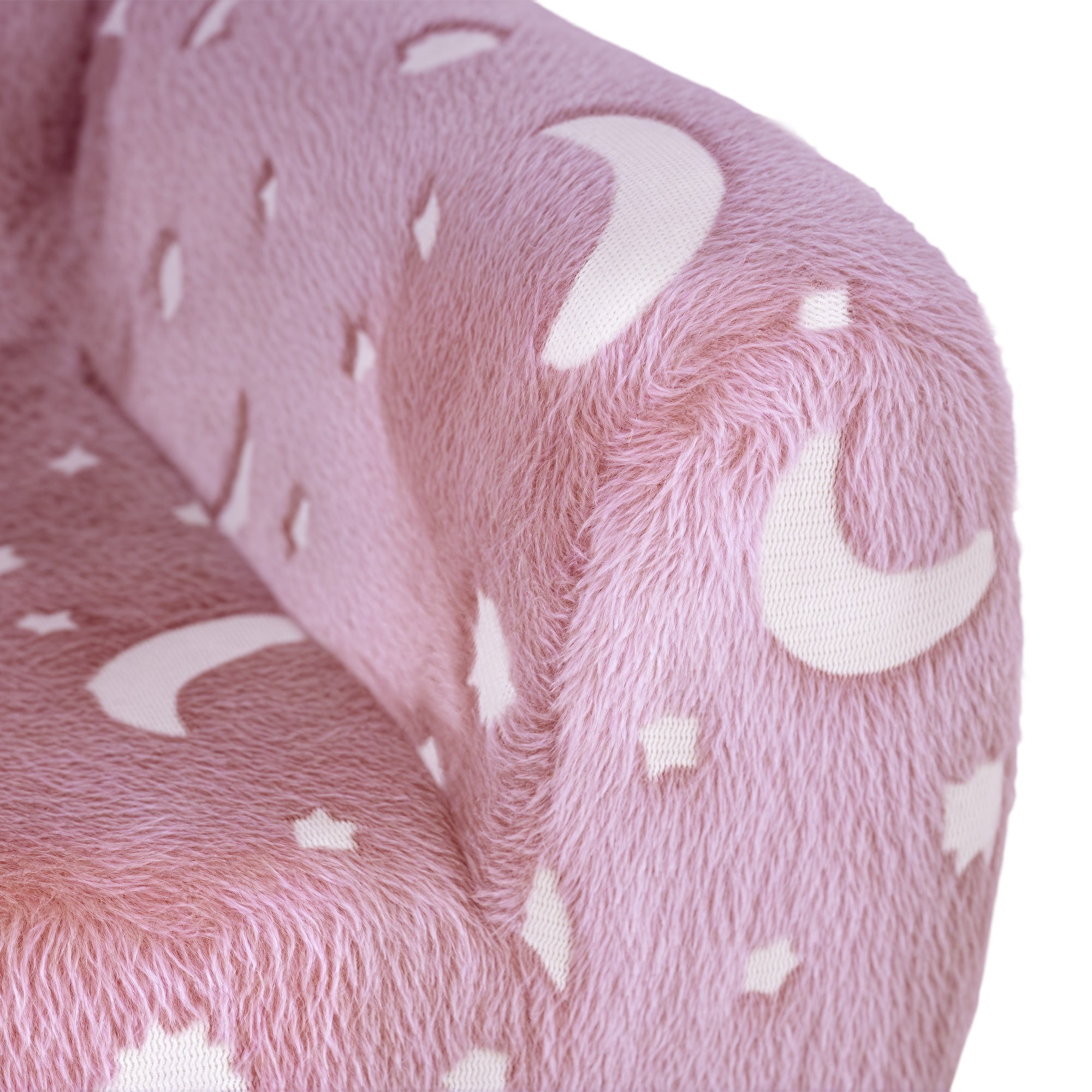 Kids Armchair, Glow in the Dark Chair with Star Design - Pink