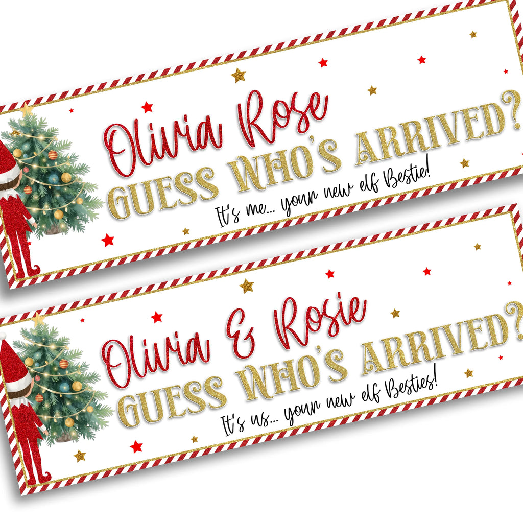 Elf Arrival Banner - Personalised